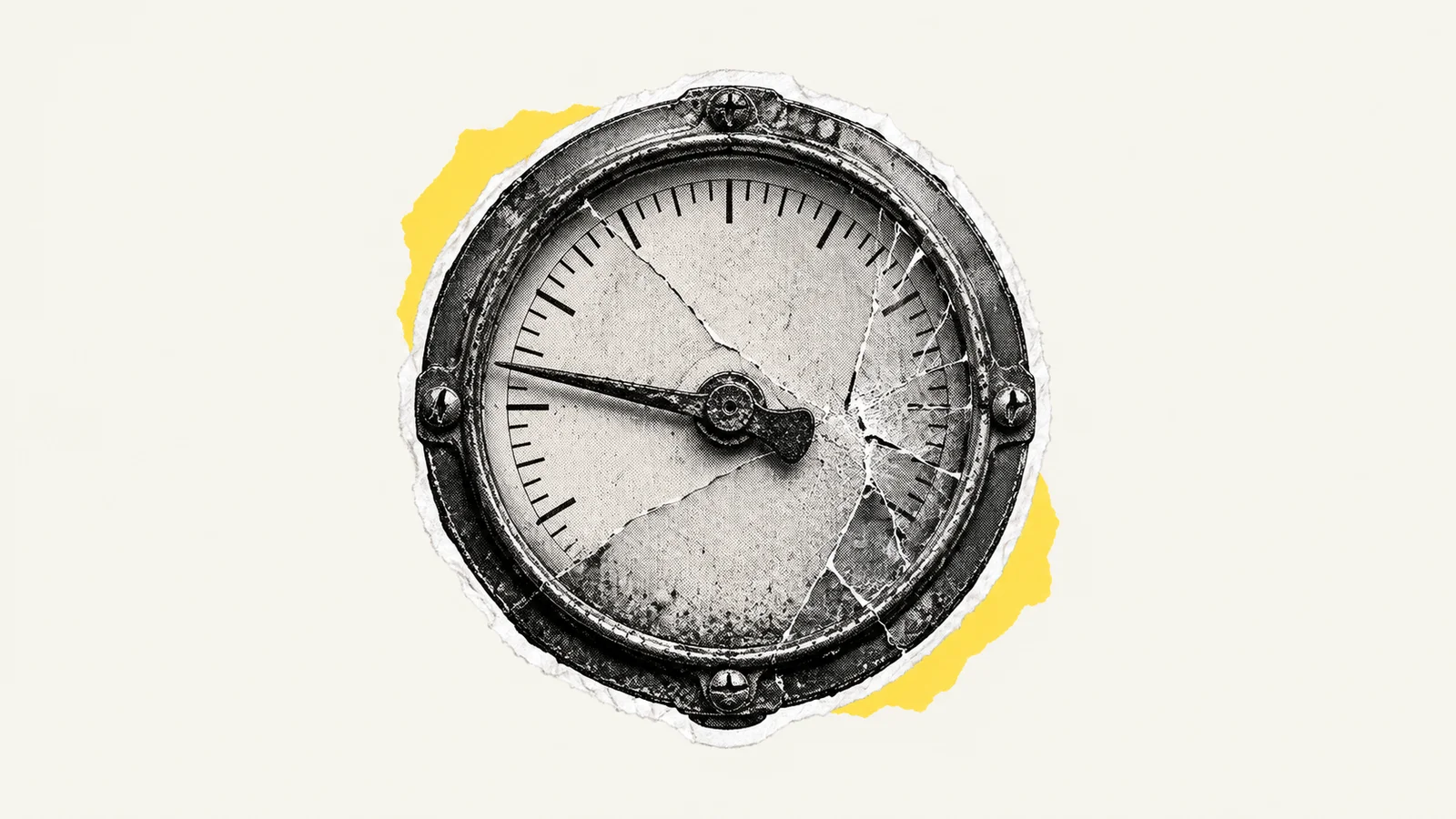 Een analoge meter met gebarsten glas en een vastgelopen naald: de oude meting klopt niet meer.